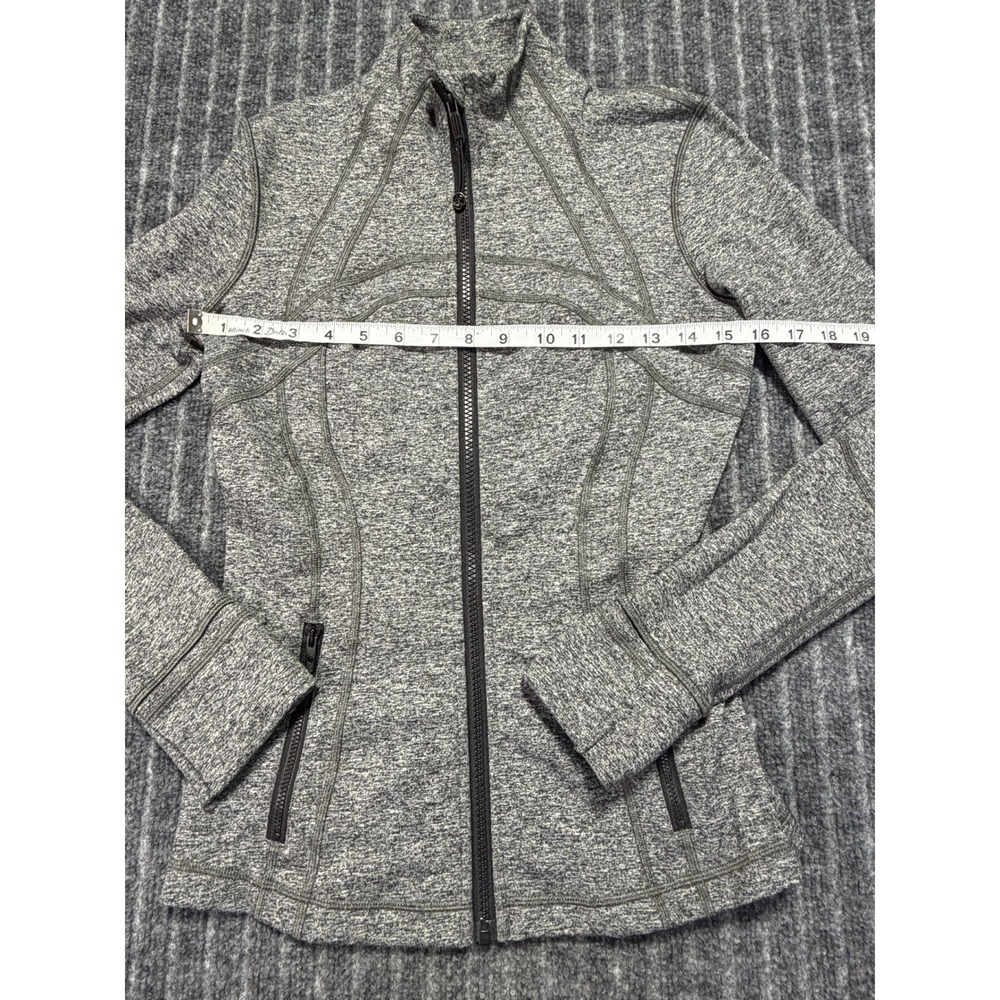 Lululemon Define Jacket 6 Heathered Black White Full Zip Luon Athleisure Sporty - Picture 7 of 7